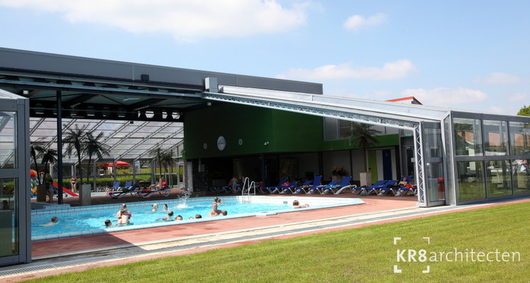 Overkapping zwembad Camping De Fruithof Klijndijk (Dr)