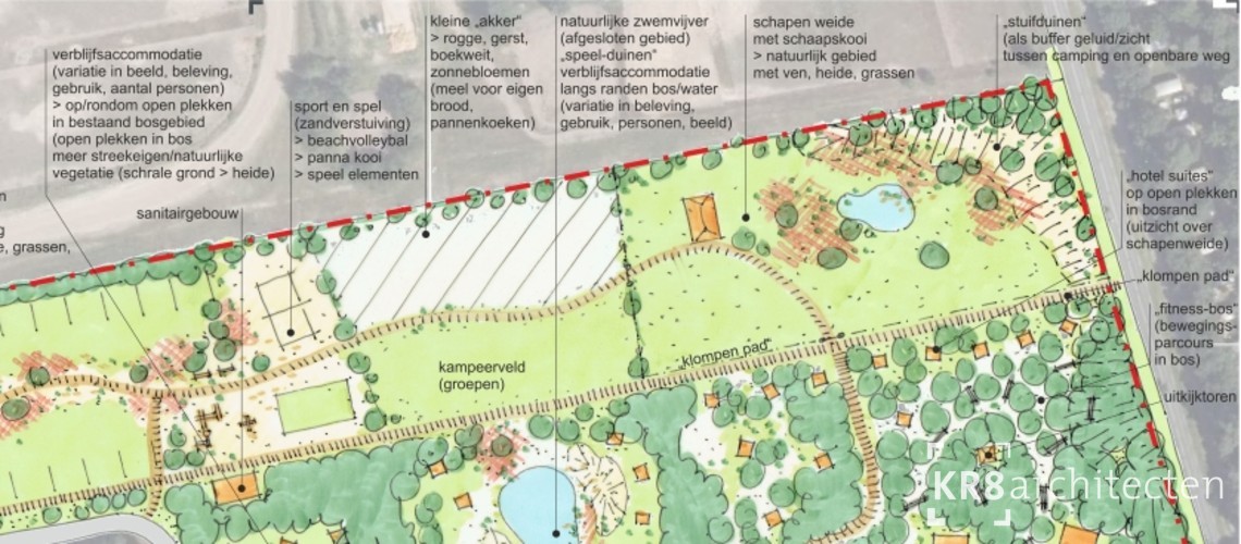 Terreinplan camping De Wije Werelt te Otterlo